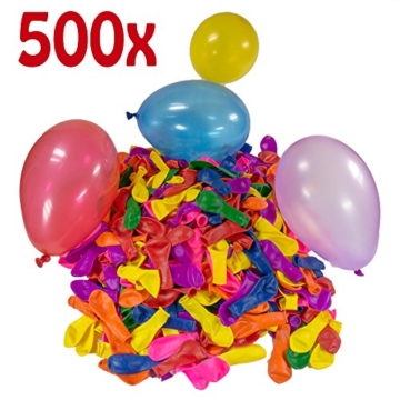 500 Wasserbomben Mega-Pack in Rot/Gelb/Lila/Blau/Orange/Pink/Grün