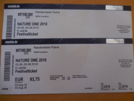 2x NATURE ONE 2018 Festivaltickets für beide Tage