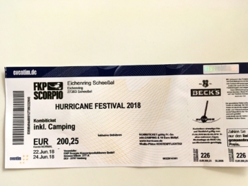 Hurricane Festival 2018 SCHEESSEL Ticket