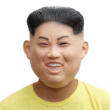 PartyCostume Deluxe Neuheit-Halloween-Kostüm-Party-Latex-menschliche Hauptmaske Masken Kim Jong un - 1