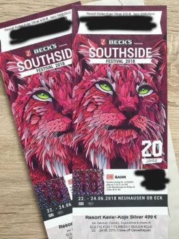 Zwei Southside Festival Keiler Koje Silver Tickets