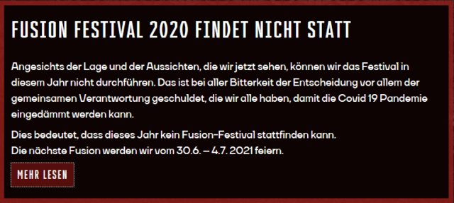 Die Festivalsaison 2020 und das Coronavirus