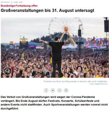 Die Festivalsaison 2020 und das Coronavirus