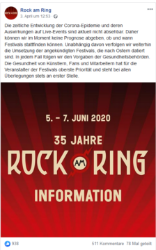 Die Festivalsaison 2020 und das Coronavirus